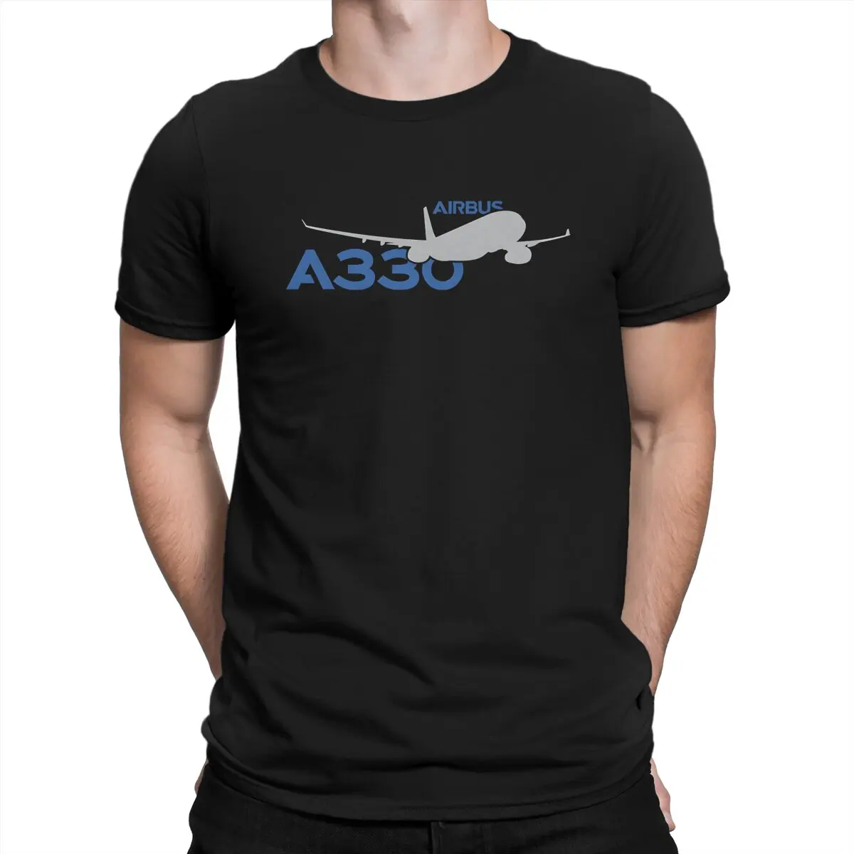 A330 Men's T Shirt Airbus Amazing Tee Shirt Short Sleeve Crewneck T-Shirt Pure Cotton Printing Tops