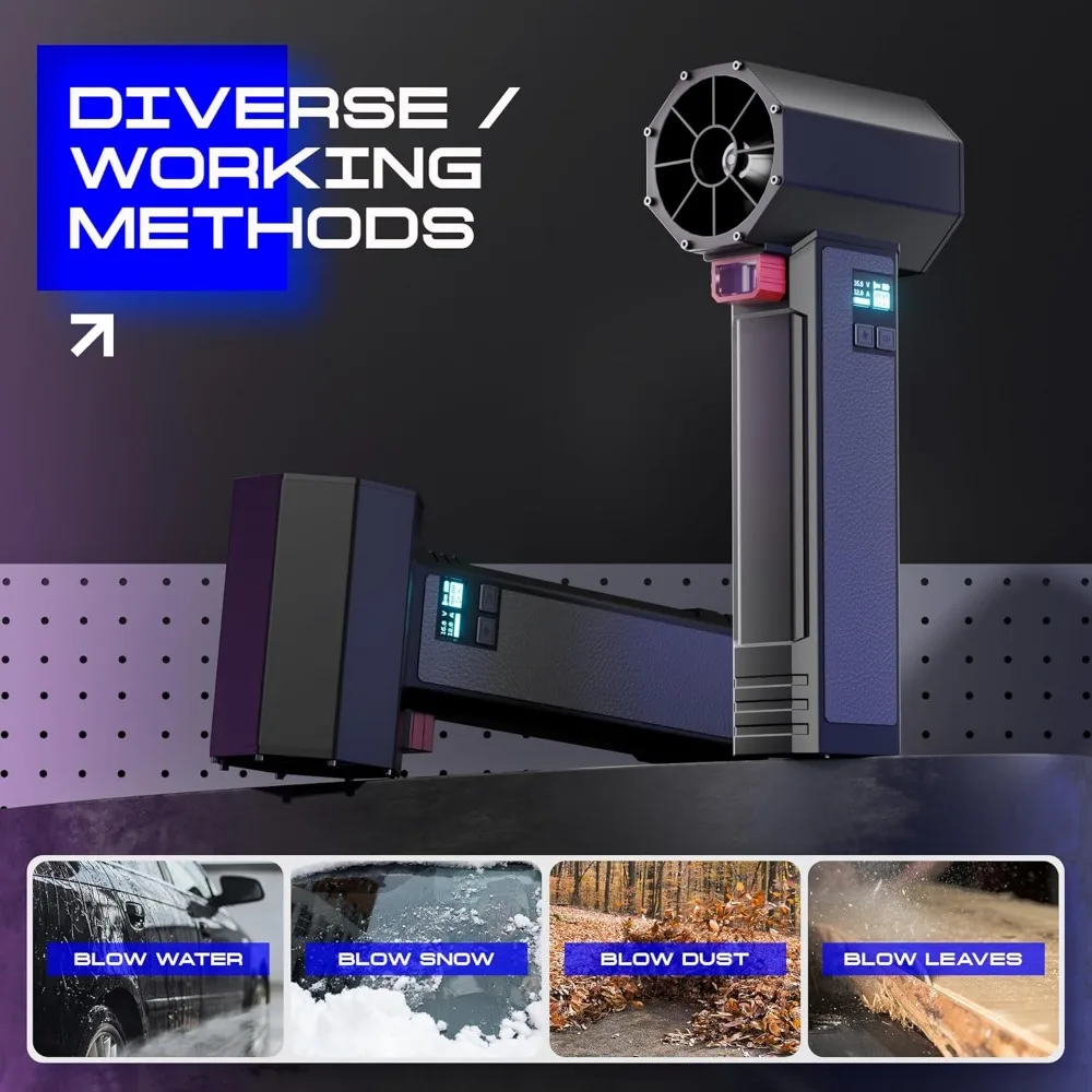 Турбо-сушилка для автомобиля, портативная автомобильная сушилка мощностью 750 Вт, воздушный поток 330 куб. футов в минуту, тяга 3,5 фунта, 4 скорости, для чистки двора