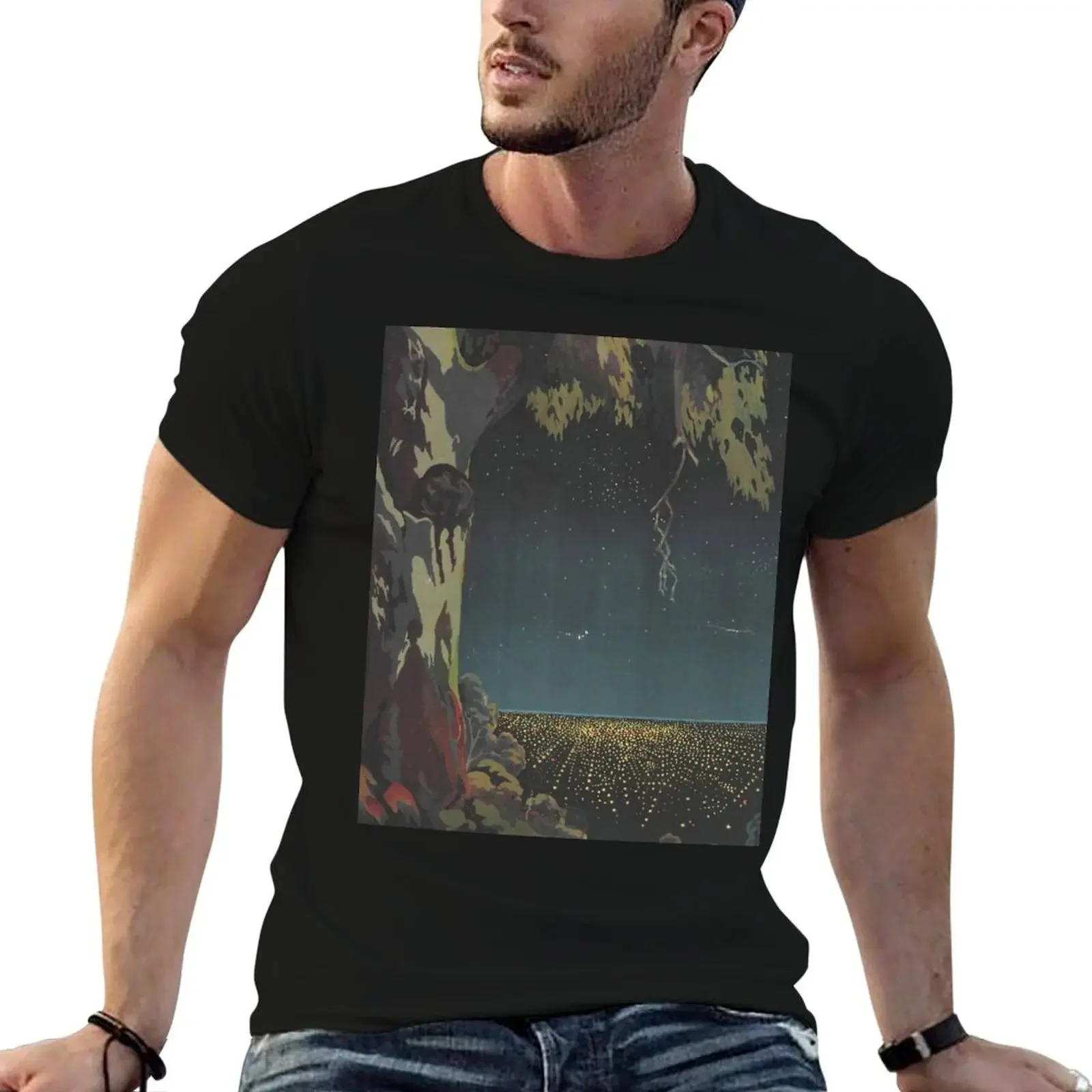 The lights of Adelaide from the Mount Lofty Ranges, circa 1935 T-Shirt street wear mens funny t shirts