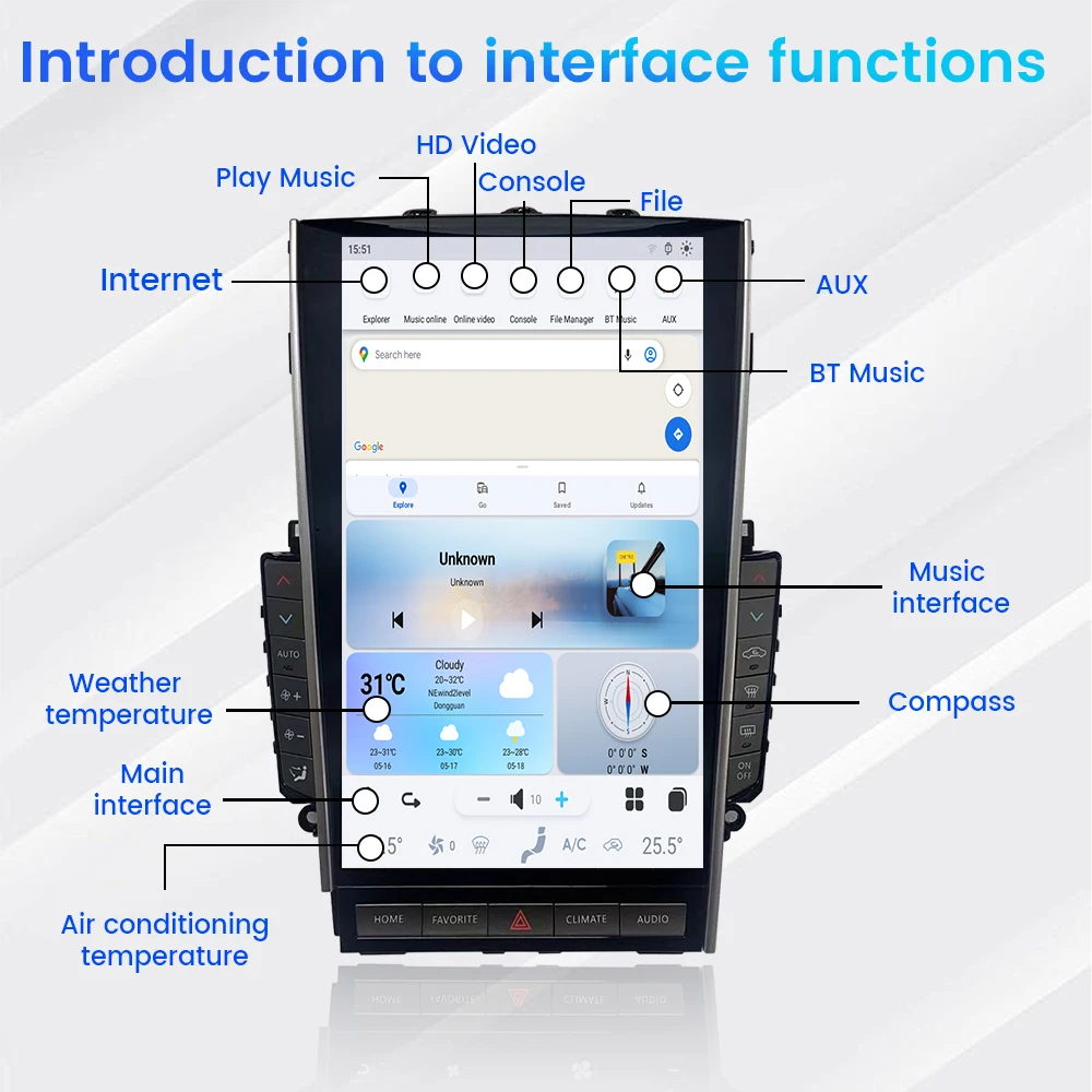 13.6 inch Android 13 For Infiniti Q50L Q50 Q50s Q60 2015-2019 Touch Screen Radio DSP Headunit Stereo Receiver Multimedia Player