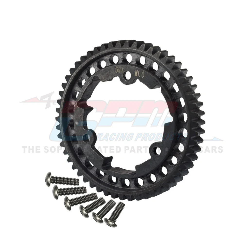 GPM Metal Steel 54T Spur Gear 6449 for Traxxas 1/6 XRT 1/5 X-MAXX 8S 1/7 XO-1 1/10 MAXX E-REV0 2.0 6S VXL RC Cars Monster Truck