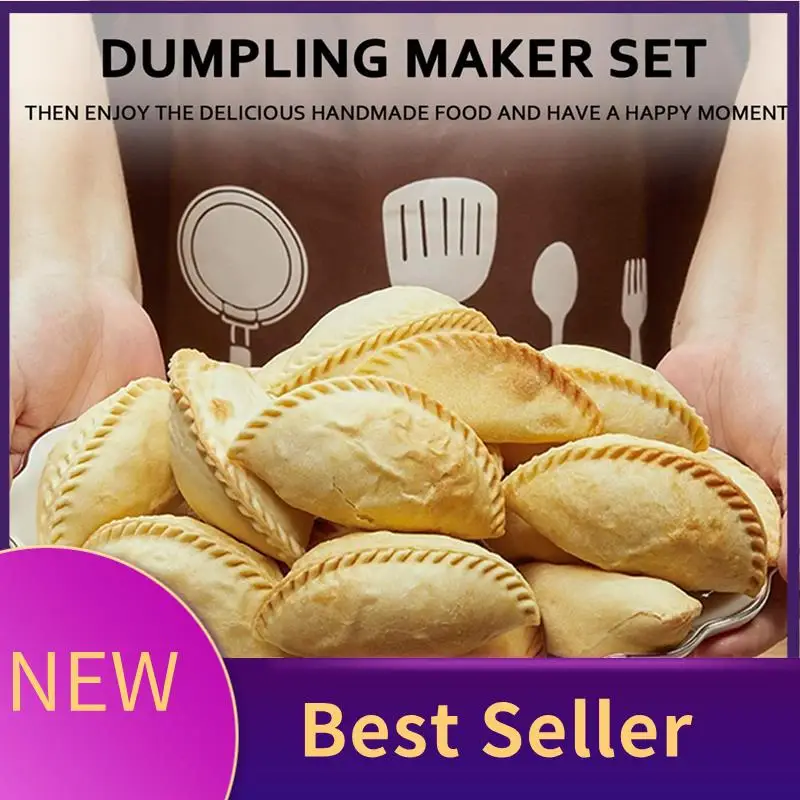 ABHI-Empanada Maker Press, 6 Inch Extra Large Dumpling Maker Set With Dough Cutter, Dumpling Mold Set For Pierogi, Pastelitos