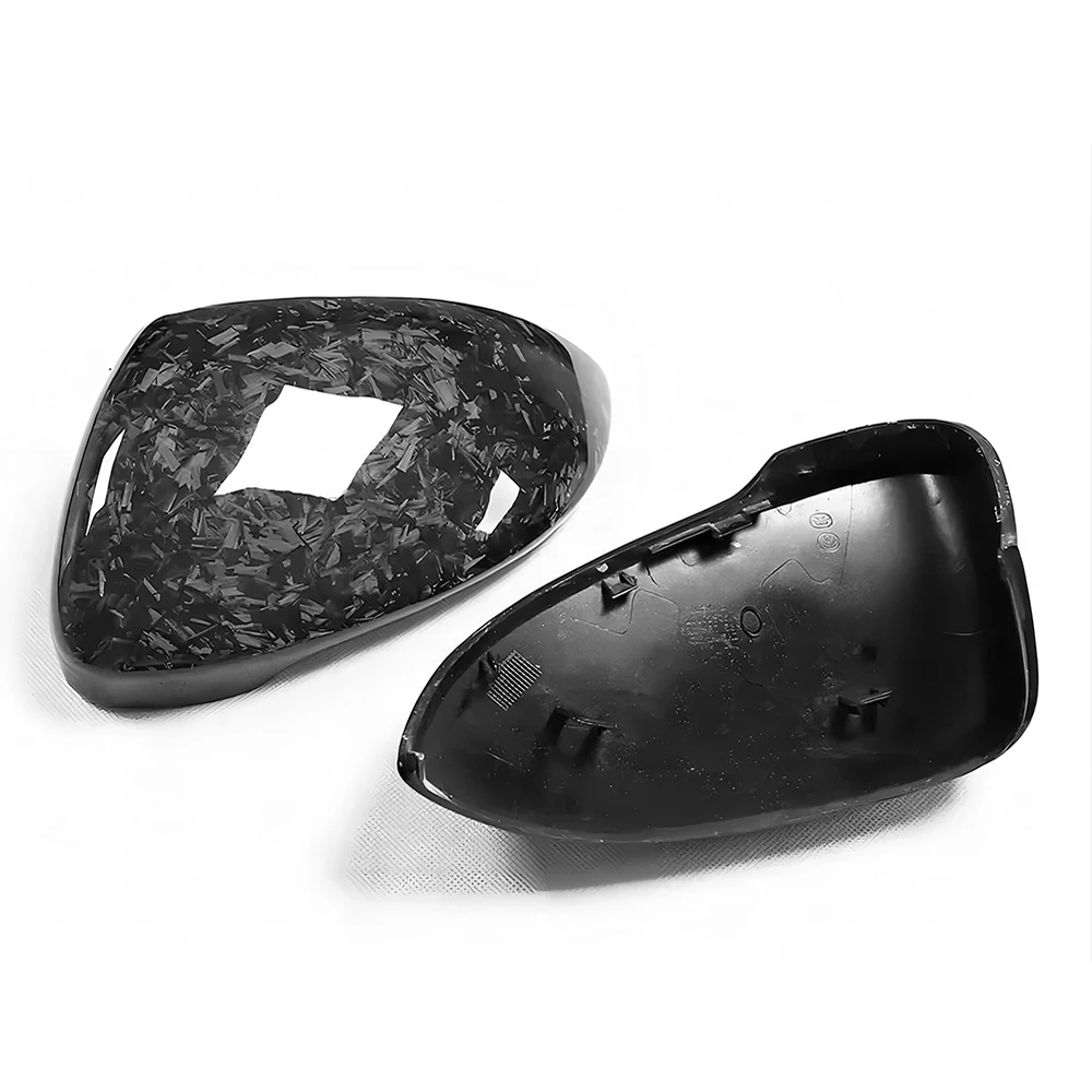 Replacement Rearview Side Mirror Covers Cap For 20-23 Volkswagen VW Golf 8 MK8 R GTI OEM Style Forged Carbon Fiber Shell