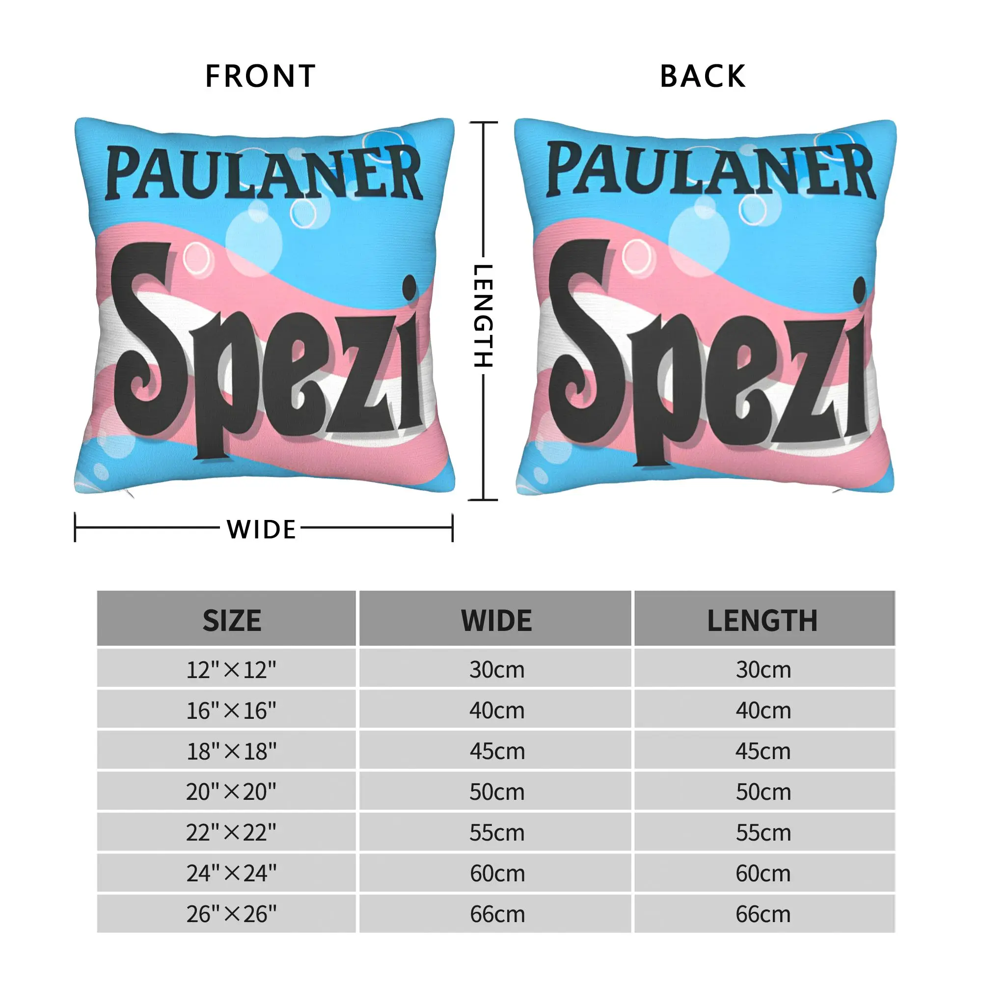 Paulaner Spezi Pillow Case Germany Soda Drink Soft Pillow Cover For Chair Sofa Home Decor Kawaii Pillowcases