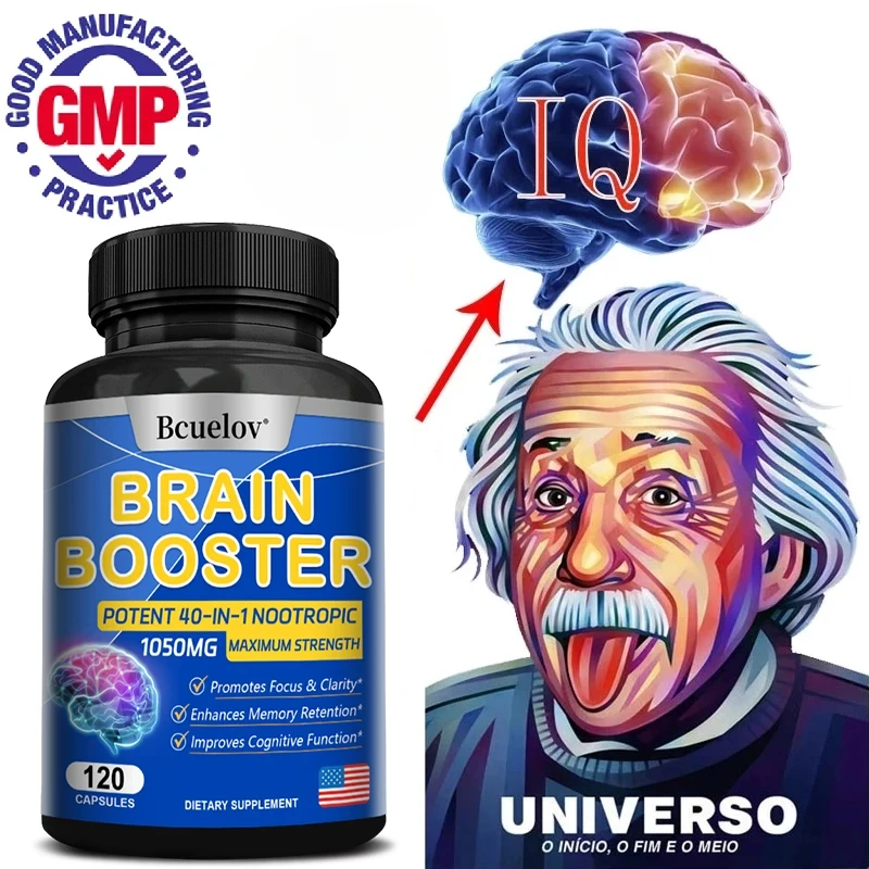 Brain Booster - Enhance Memory, Concentration, Improve Cognitive Function, Help Heart Health, Nervous System, Improve Mood