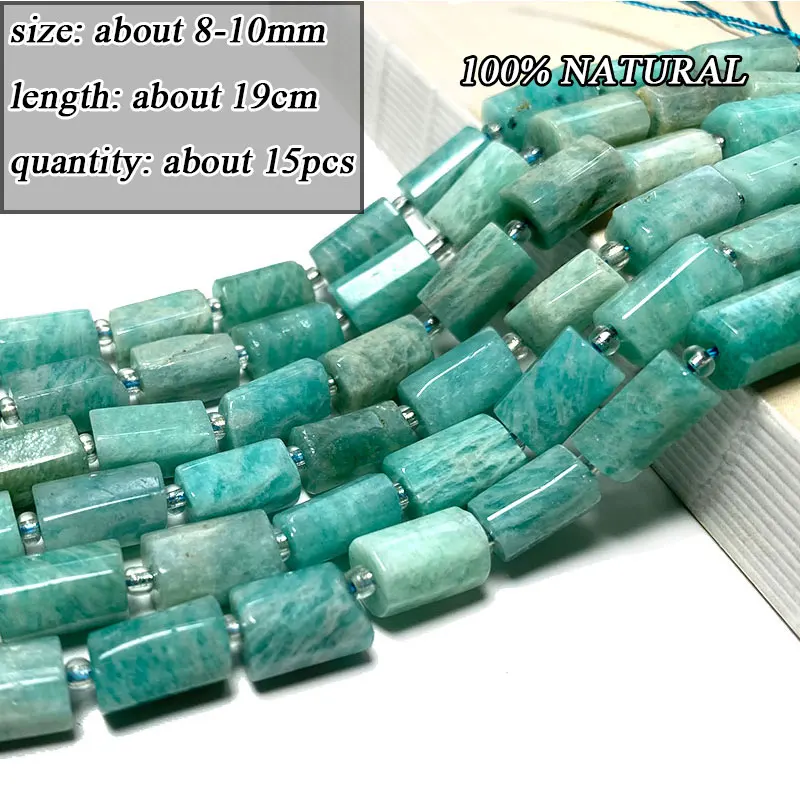 Wholesale Natural Amazonite Various Shape Stone Beads Round Faceted Rondelle Square Irregular for Jewelry Making Diy Bracelet