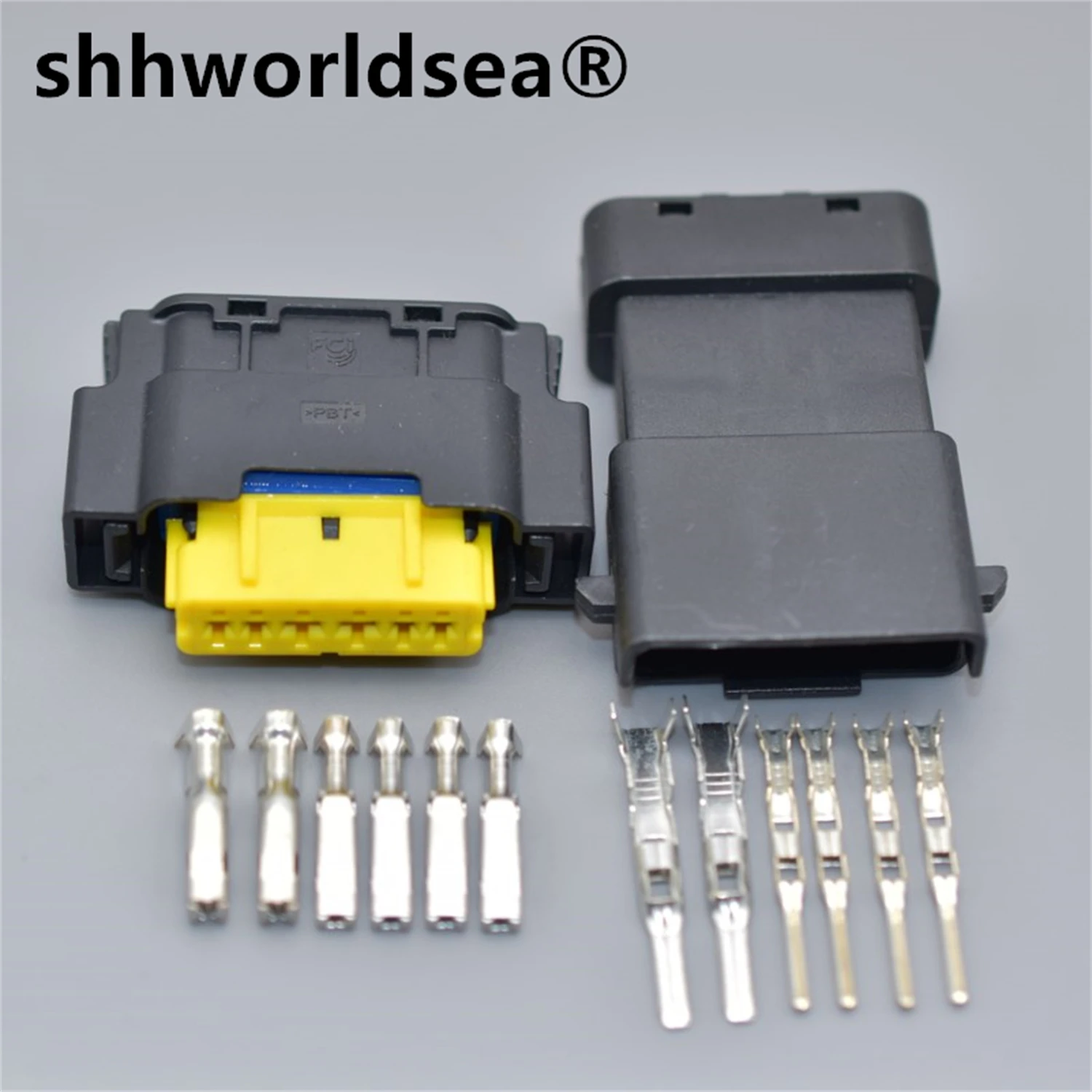 shhworldsea 6 Pin 1.5/2.8mm female 902970-00 Auto  Pump Plug Headlight Lamp Cable Socket 13602477