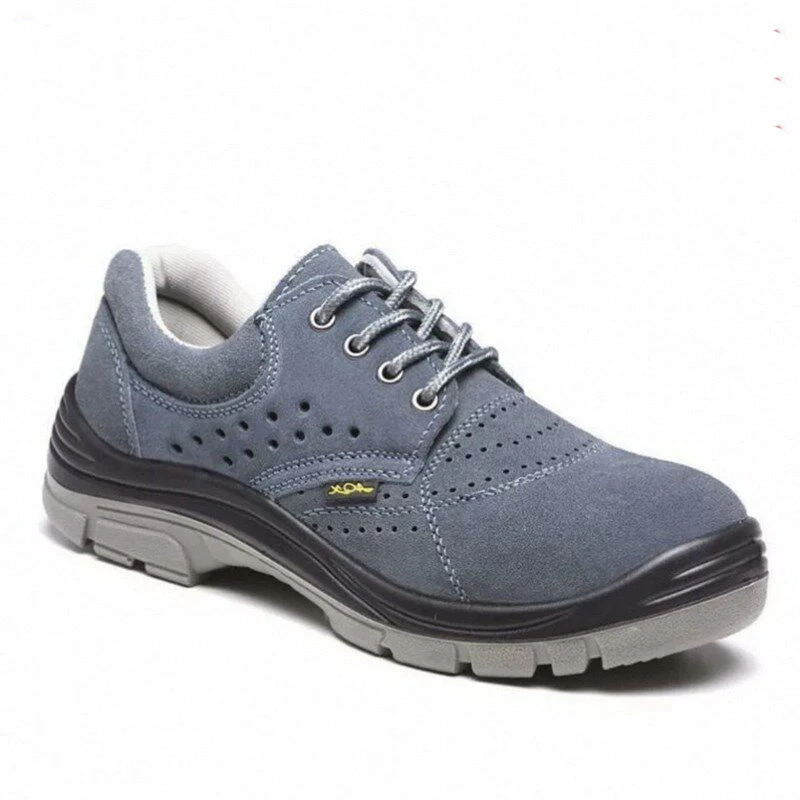big size men's casual steel toe cap work safety shoes cow suede leather worker summer shoe tooling security boots safe footwear
