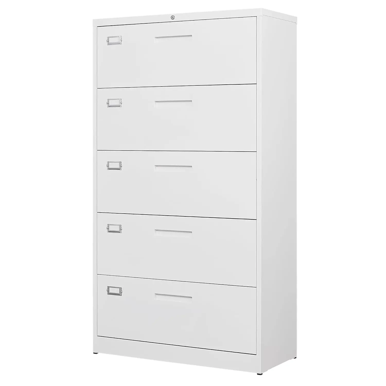 Wide 5 Drawer Metal File Cabinet with Lock, A4 F4 Letter Legal Size Home Office Storage, Customized