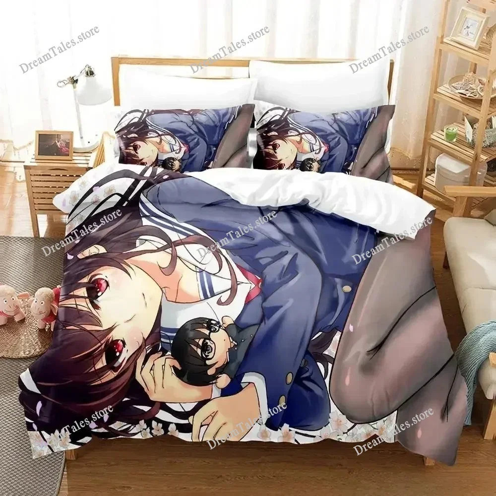 

Bikini Saekano How To Raise A Boring Girlfriend Bedding Set Cartoon Anime Three-piece Set Adult Kid Bedroom Duvet Cover Sets741