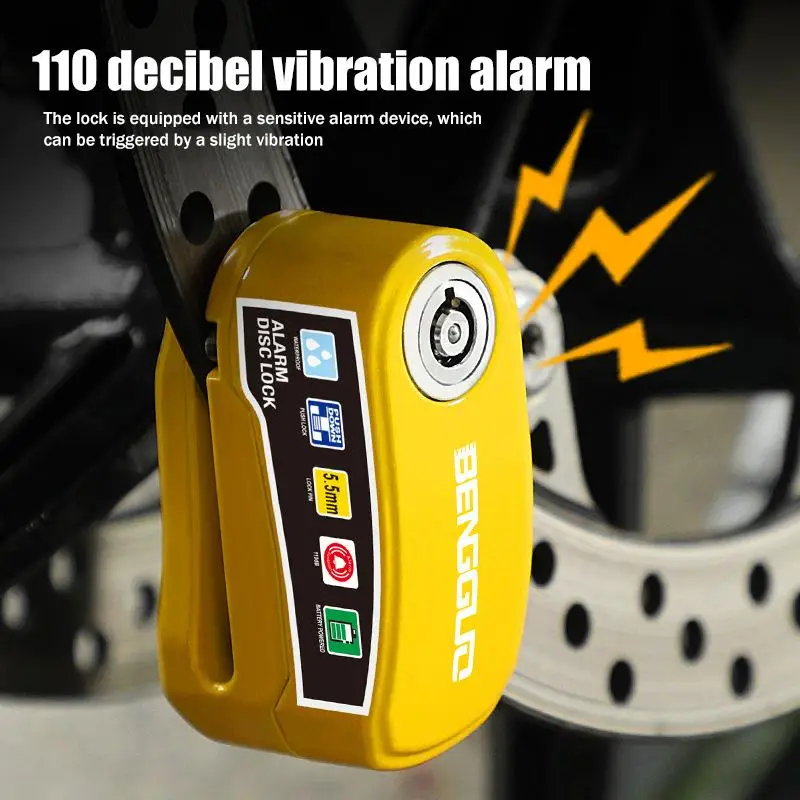 Hot Alarm Disc Brake Lock Anti Theft Security Lock Bike Anti-theft Wheel Disc Brake Lock For Motorcycle Bicycle Scooter view 4