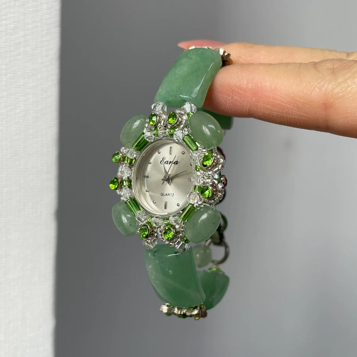 Fashion Exquisite Gem Green Sunflower Watch Women's High-value Women's Model 2025 New Women's Watch