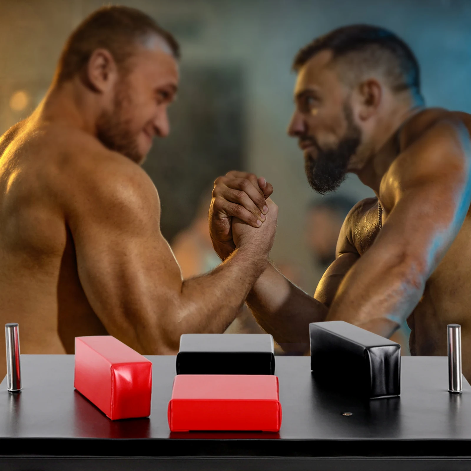 Pro Arm Wrestling Table Set Arm Wrestling Battle Table Stand w/ Pads Handles