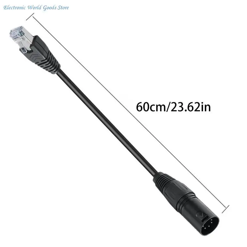A3PD Premium XLR5P إلى RJ45 Interconnects كابل محول 50 سم قفل التصميم مرنة طلاء PVC لأنظمة الإضاءة المسرحية #6