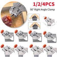 1/2/4pcs Splicing Clamp Locator Adjustable Swing Jaw Stainless Steel Photo Frame Clip Wood Corner Clamps for Wood Panel Splicing