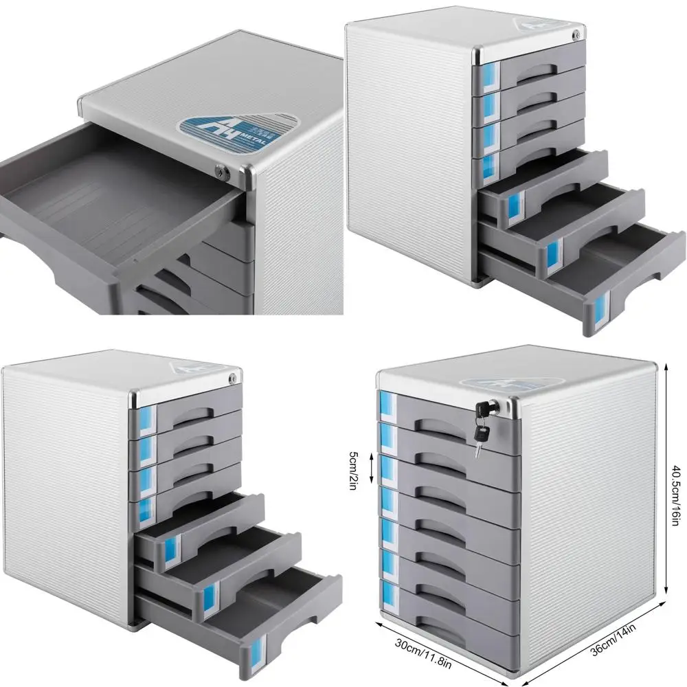 Metall-Aktenschrank mit Schloss, Schubladen für Untertisch-Aufbewahrung, Büro-Archivierung für Legal/Letter A4 Format