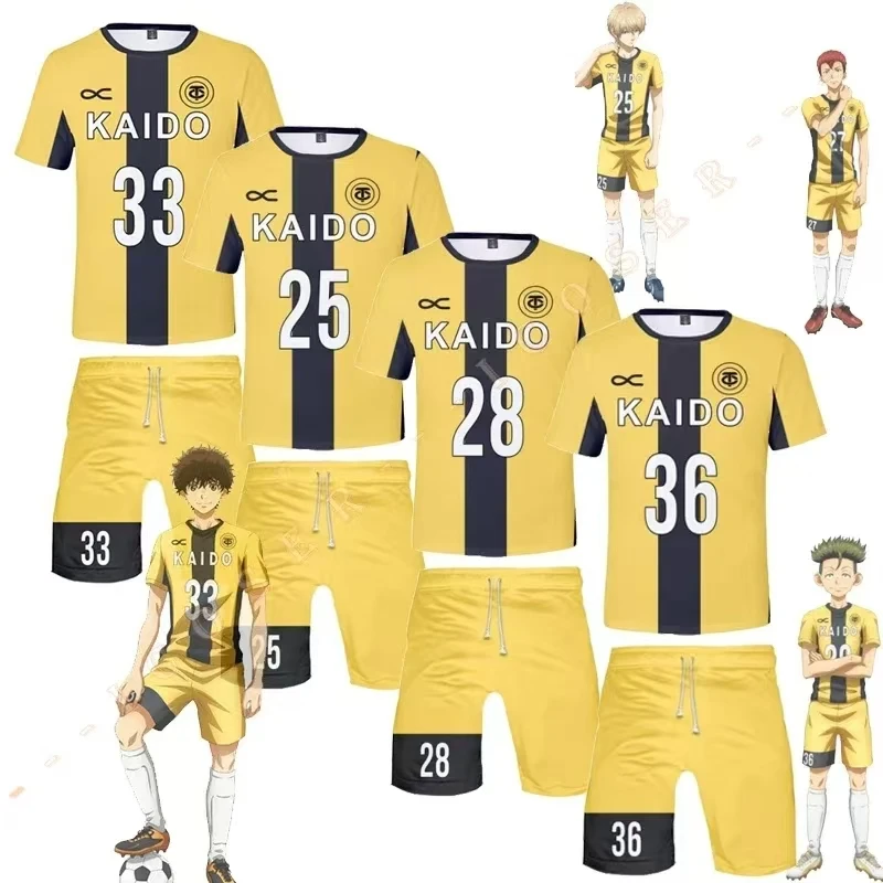 Anime Ao Ashi Aoi Ashito Cosplay Costume Football Jersey Sportswear Tokyo City Esperion FC Uniform Yuma Motoki Tee A-Team No.33