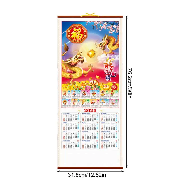 2024 Tahun Baru gulir kalender kreatif gulir untuk dinding dekorasi kalender untuk sekolah rumah untuk perencanaan kencan rencana Mingguan