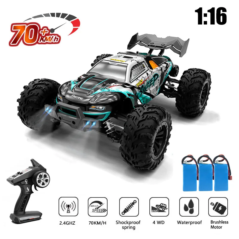 

1/16 RC Car 4x4 Remote Control Cart 16101PRO/16102PRO Brushless 70KM/H 2.4G Electric High Speed Off-Road Drift Toys for Children