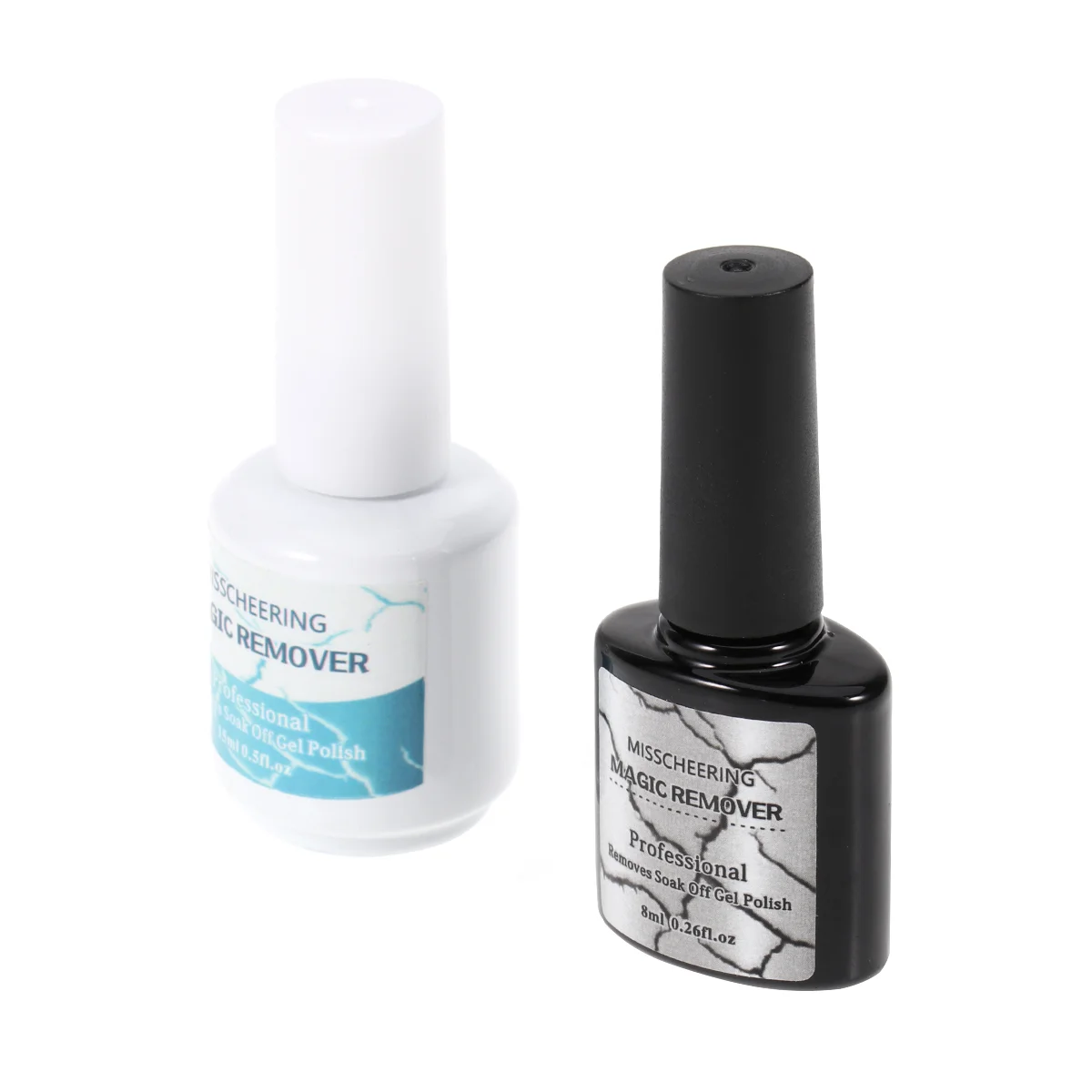 2 stuks nagelverwijderaar nagelverwijderaar nagellakremover voor vrouwen 8 ml en 15 ml gellakremover