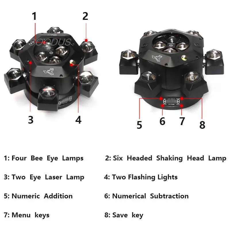 Imagem -05 - Led 10x10w Rgbw Cabeça Móvel Feixe de Luz Led Dmx512 Luz da Palco Cor Cheia Feixe Luz Discoteca Festa Barra Controle Remoto 150w