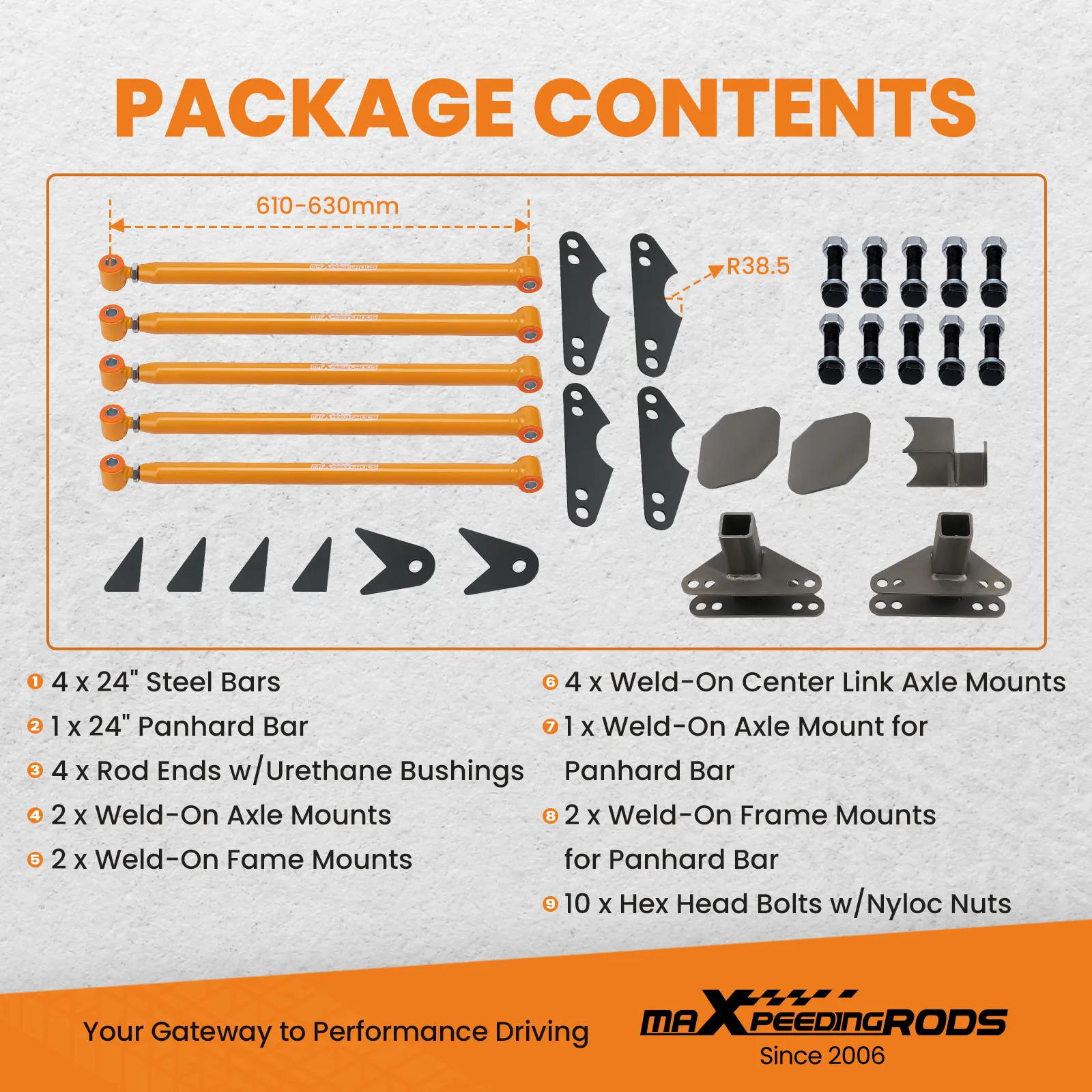 Universal Weld-On Parallel 4-Link Suspension Kit – Custom Fabrication Components for Hot Rods, Rat Rods, Trucks, Cars & Air Ride Builds 5