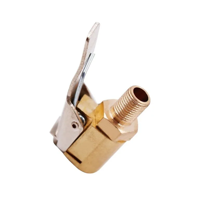 Mandrin de Valve de gonflage de pneu en laiton de 8mm, connecteur de pompe à Air de Type ouvert pour voiture camion Clip de Valve de pompe de pneu automatique