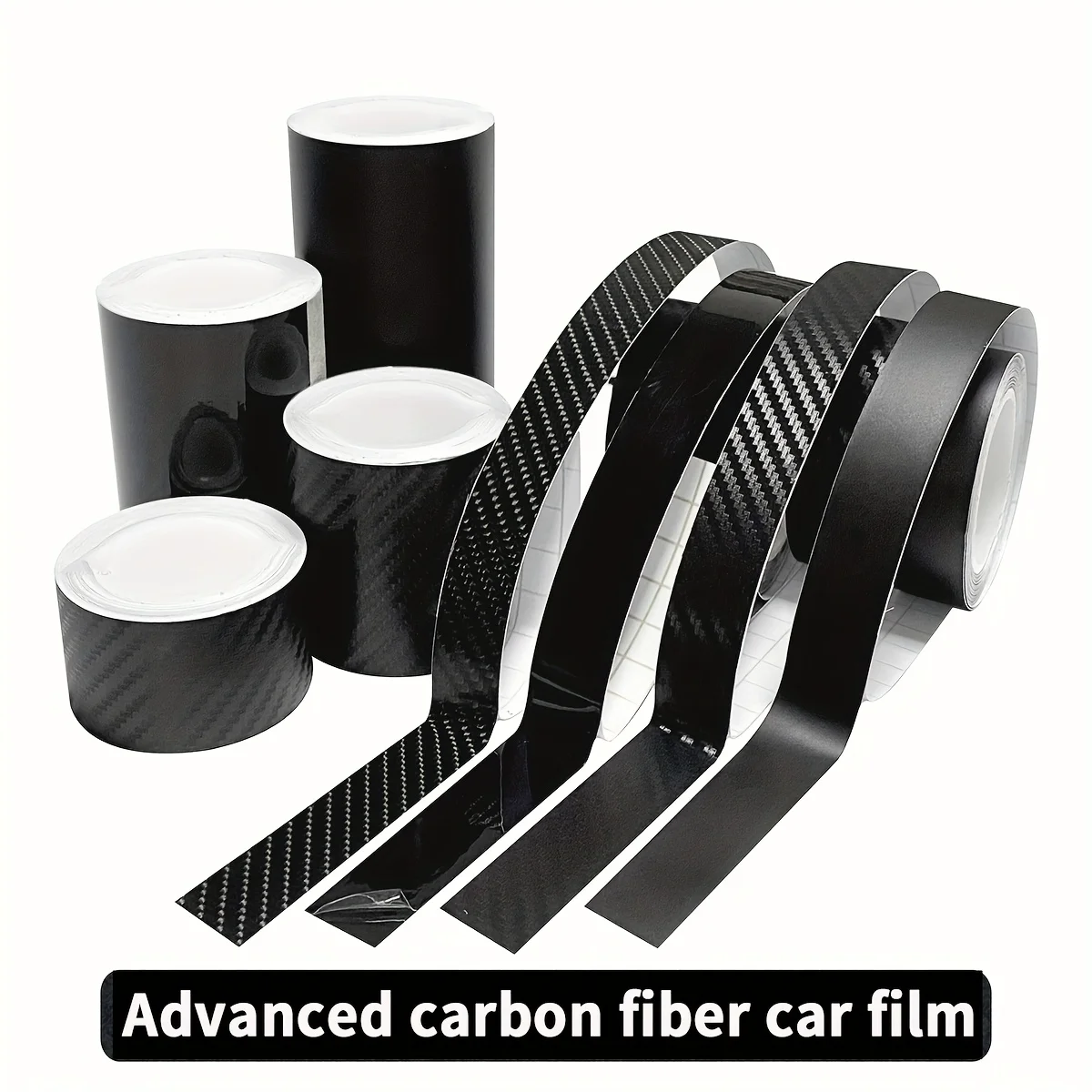 Matte Black Carbon Fiber Car Sticker Auto Door Entry Pedal Guard Side Mirror Center Pillar Window Frame Paste Protector Strip