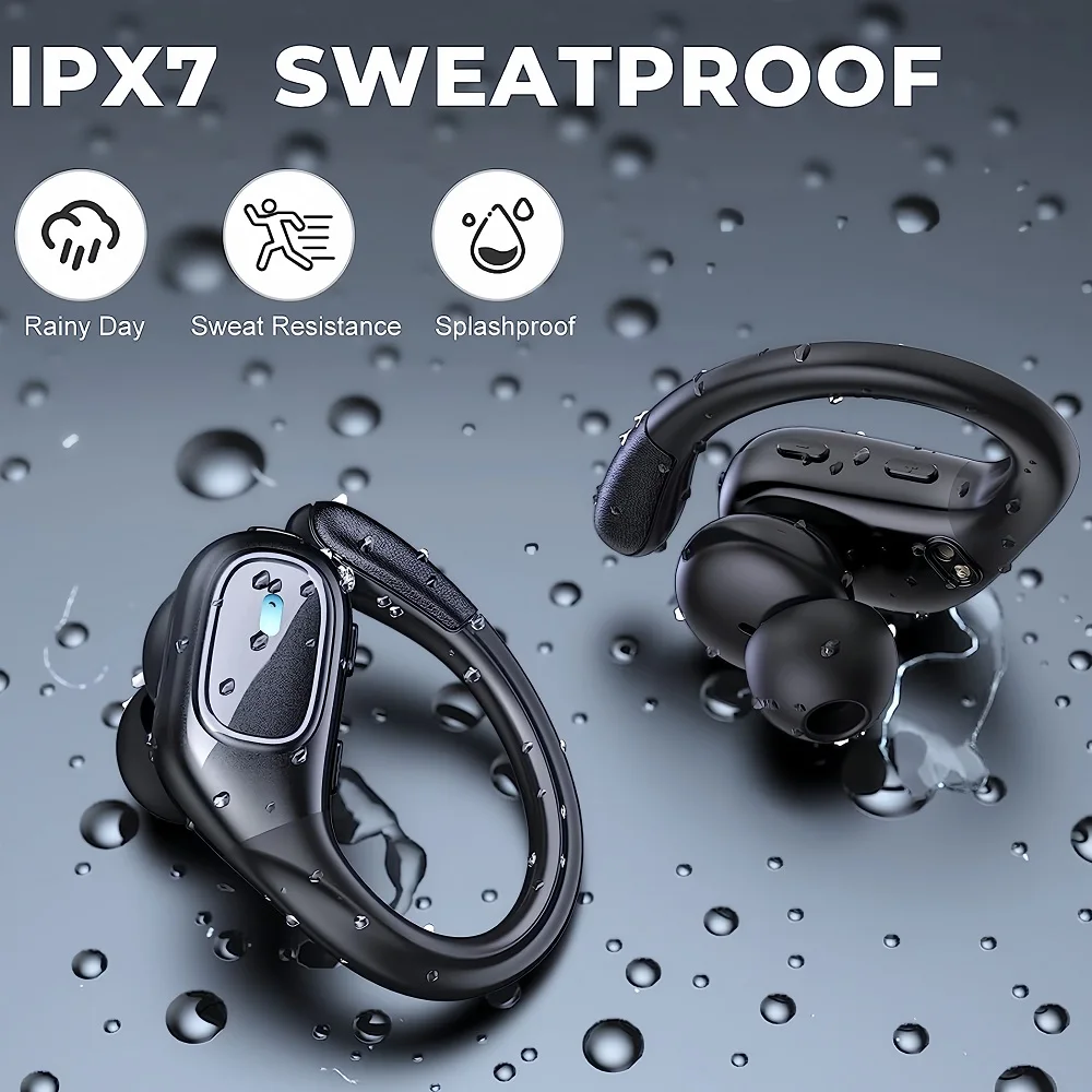 Original Wireless Earphones Ture Wireless Earbuds Ear Hook Sports HiFI Stereo Waterproof Headset With Mic TWS Headphone 2025 NEW