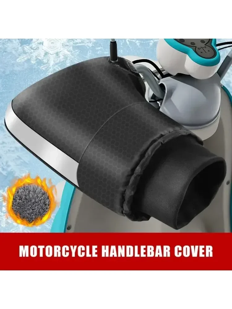 AliExpress 1 Pair Winter Cycling Gloves Windproof Motorcycle Handlebar Muffs Waterproof Handle Bar Mitts Snowmobile E-Bike Thermal Gloves