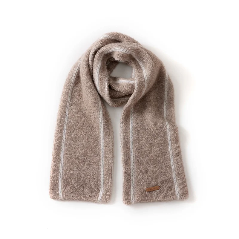 Classic women's cashmere scarf, paired with a simple knitted scarf, fashionable, warm and comfortable in autumn and winter, 100%