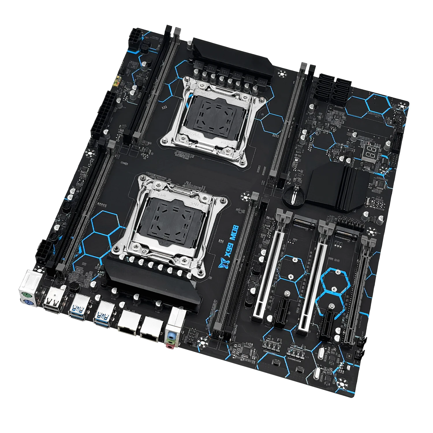 Imagem -03 - Placa-mãe Dual Cpu Suporte Lga 20113 Processador Dual Xeon Nvme Sata M.2 Slot Ram Ddr4 Max 256g Usb 3.0 Md8 Machinist-x99