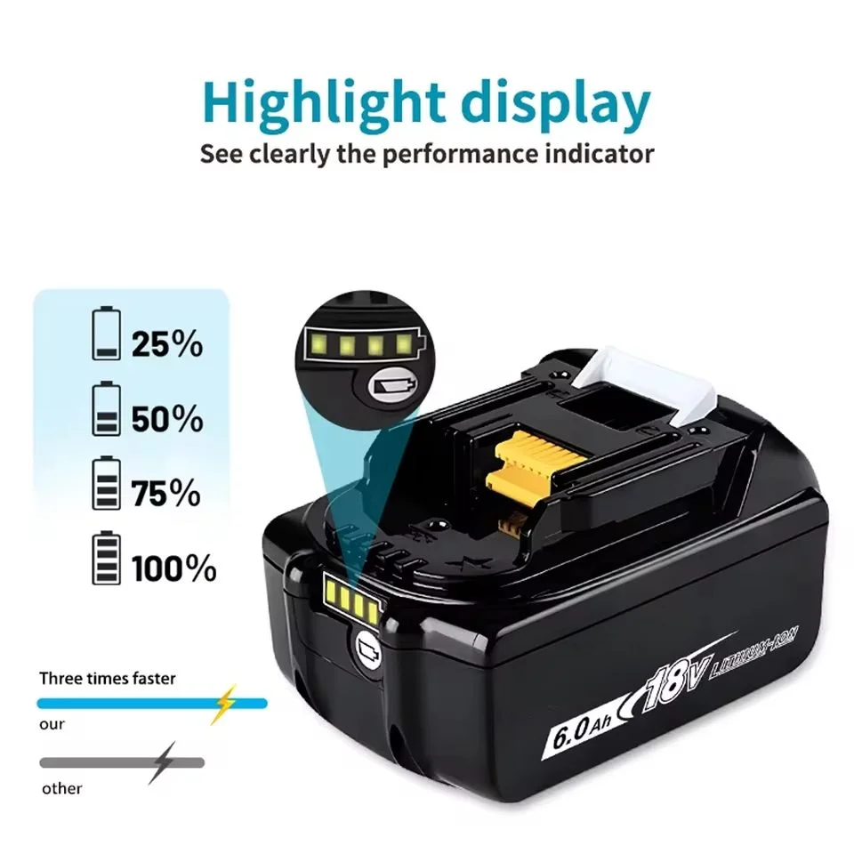 

original Makita100% 18V 6.0Ah Rechargeable Battery ,For Makita BL1830 BL1830B BL1840 BL1840B BL1850 BL1850B Power Tools Battery
