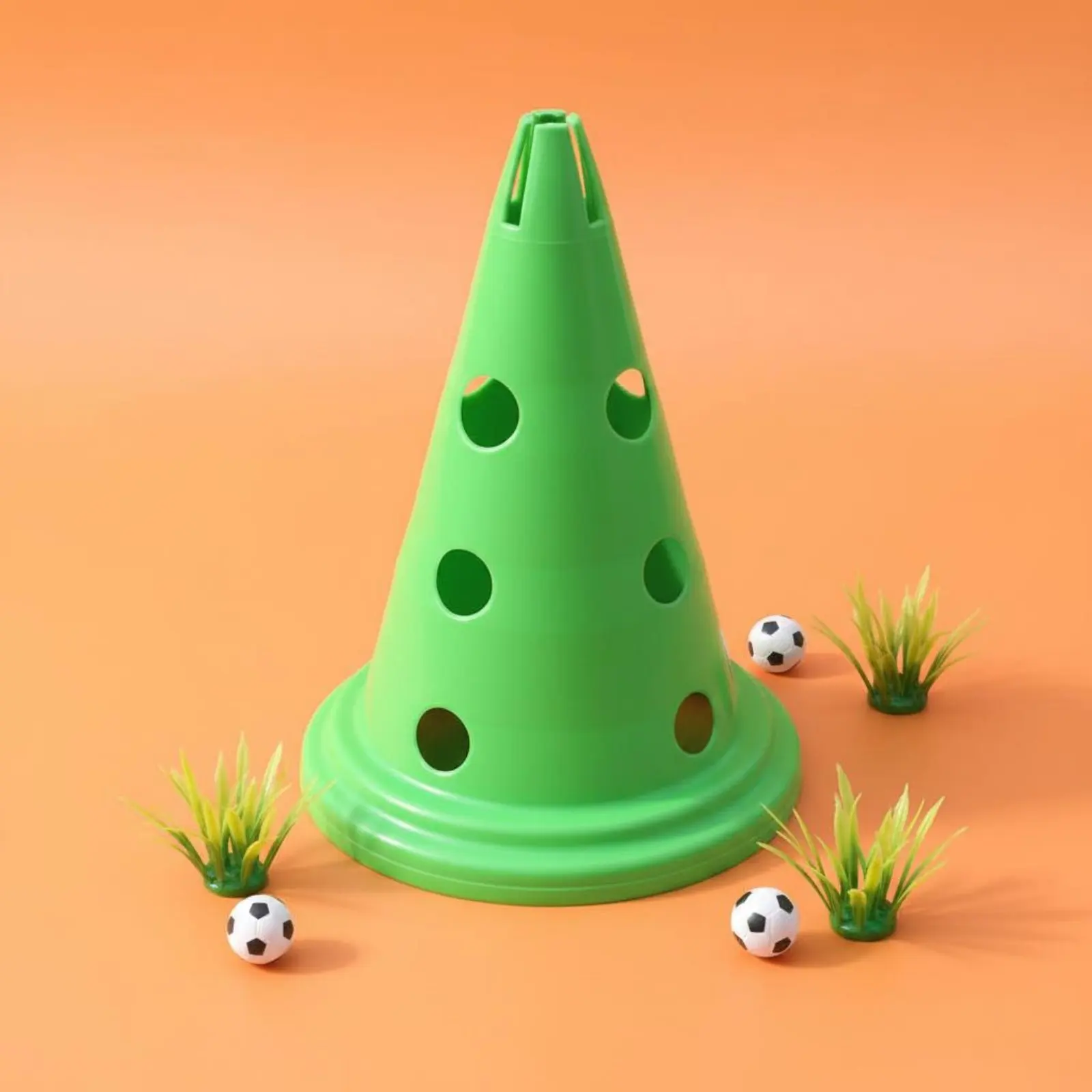 

Soccer Marker Cone Multi-Functional Plastic Training Cone Sports Equipment Bright Hues Durable for Physical Education Class