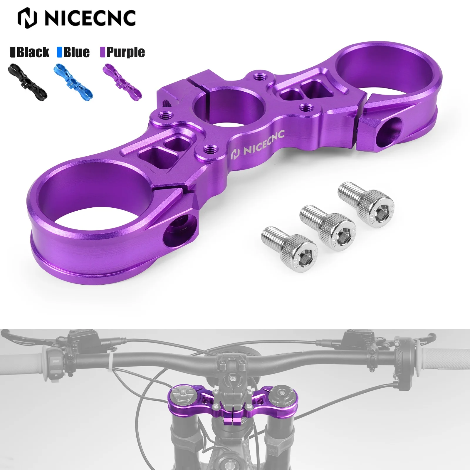 

NICECNC For Surron Light Bee X KKE Front Suspension Upper Triple Clamp Top Link Plate Riser Bracket Kit For Sur-Ron Light Bee S