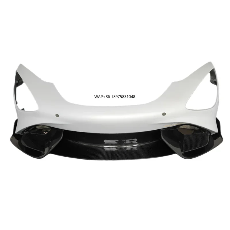 for Upgrading 720S to 765LT Style Semi Carbon Fiber Front Bumper Lip Body Kit