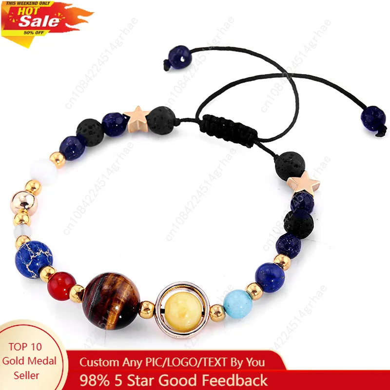 

Cosmic Galaxy Solar System Eight Planets Bracelet, Wearing it Means The Universe is Under Control