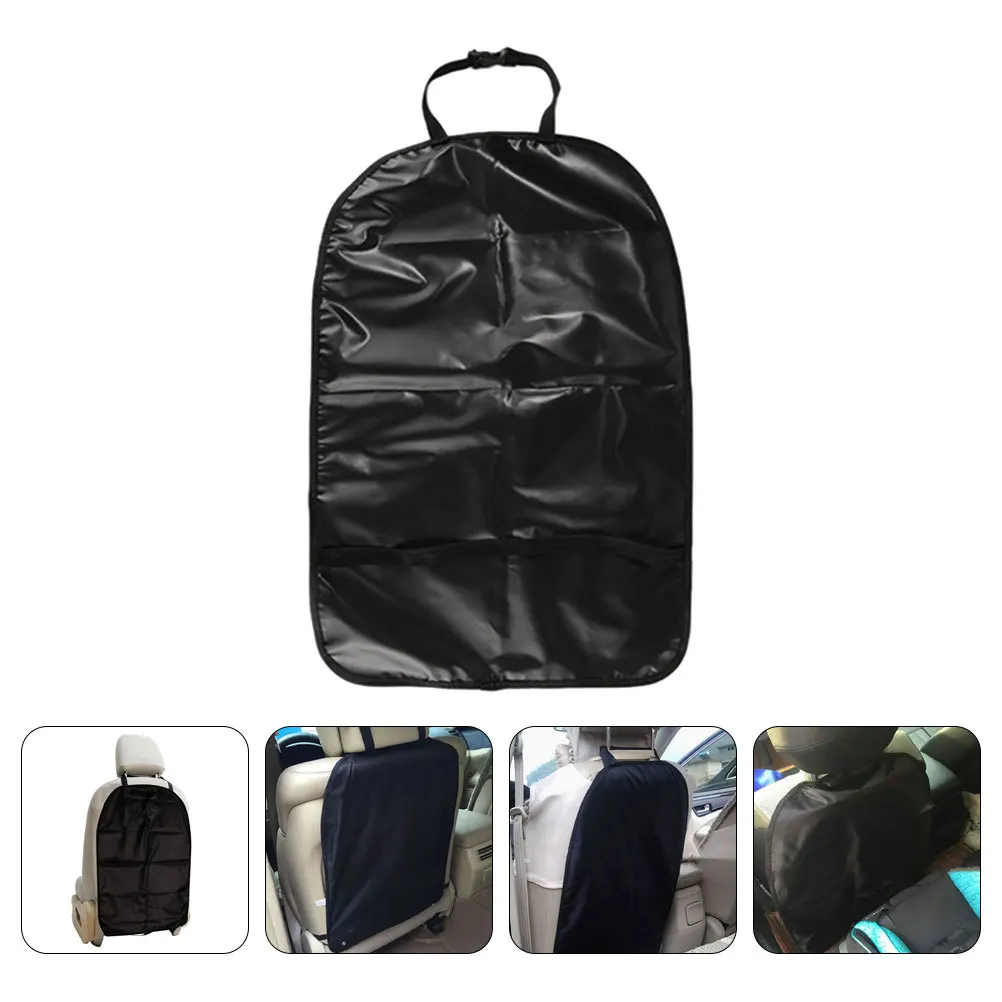 

2pcs Car Back Kick Mats Waterproof Stain Resistant Universal Fit For Seat Protector Rear Seat Guard Suvs Minivans