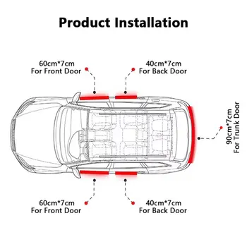 4/5 ks prahová lišta na auto zadní dveře ochranná nálepka pro Toyota Yaris práh kufru nárazník proti poškrábání fólie autopříslušenství 10 nejlepší prodej Zvýšený nárazník Toyota - №6