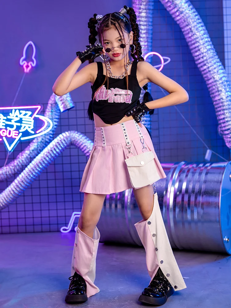 Zzl k-pop Kleidung Kinder Jazz Tanz trend ige coole Kostüme Mädchen Laufsteg Kostüme Kinder Hip Hop Street Dance Kleidung