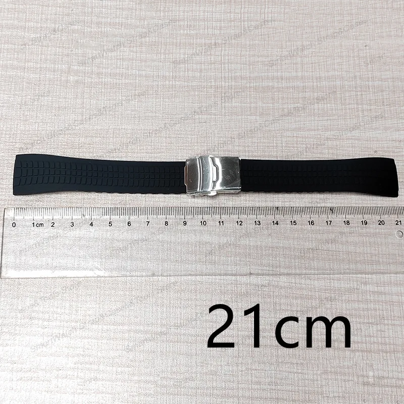 20mm 22mm Universal Quick Release Extended Soft Silicone Rubber Strap for Men Waterproof Watch Band Cuttable Adjust Bracelet