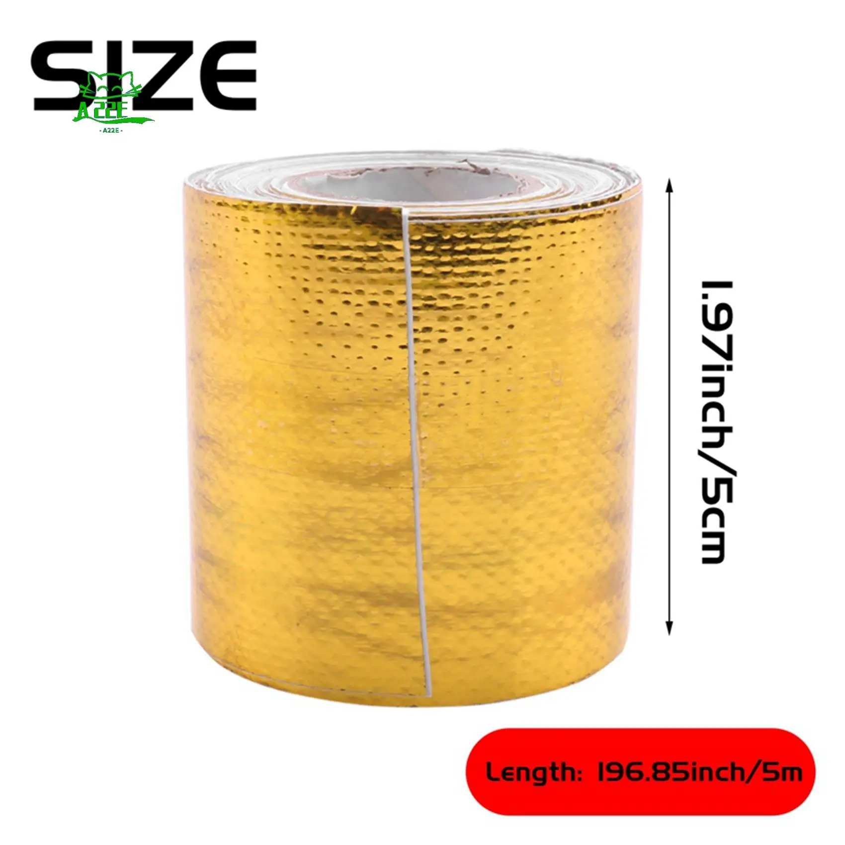 

A22E-Reflect A Золотая термолента Воздухозаборник Теплоизоляционный щиток Светоотражающий тепловой барьер Самоклеящийся двигатель