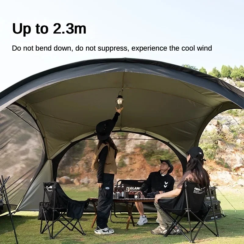 Imagem -02 - Camping Dome Tendas com Grande Canopy Toldo de Praia Impermeável Piquenique Pergola Lona de Jardim ao ar Livre Tendas para 810 Pessoas