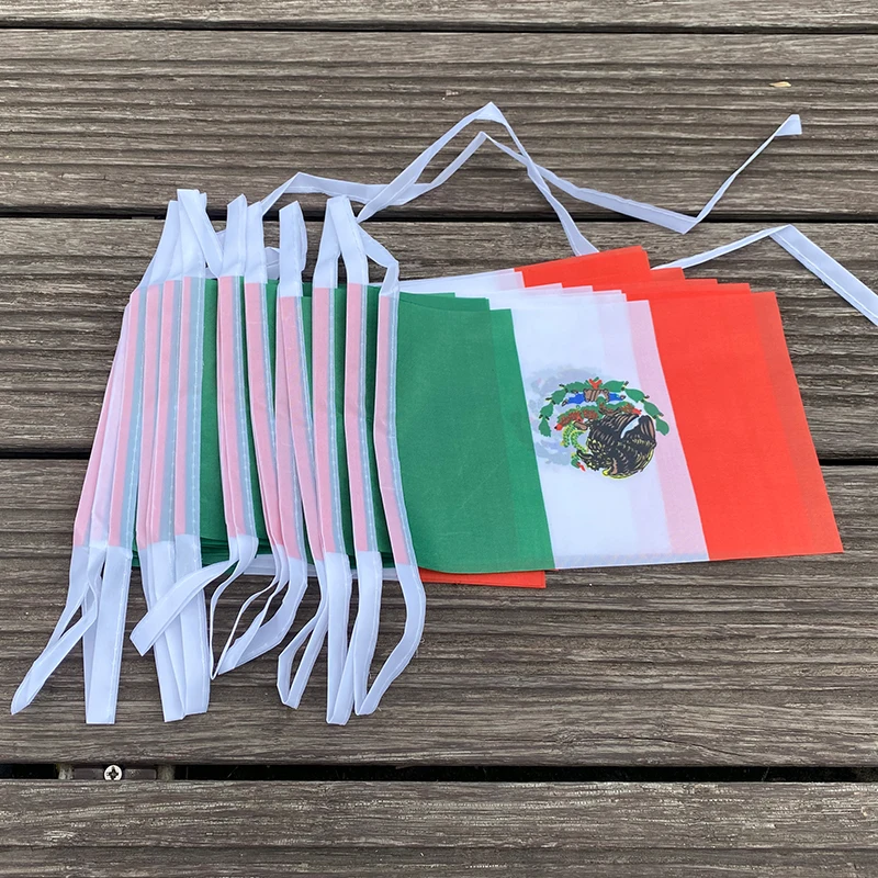 xvggdg   20pcs/set   Mexico  bunting flags  Mexico Pennant String Banner Buntings Festival Party Holiday