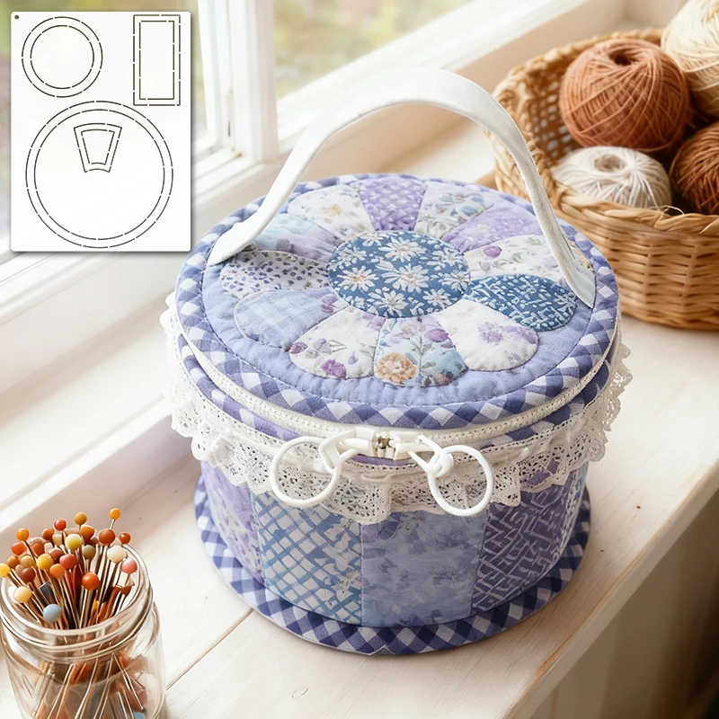 YOMDID 1pc Runde Lagerung Box PET Nähen Vorlage DIY Tuch Box Muster Quilten Vorlage Handgemachte DIY Zeichnung Werkzeug