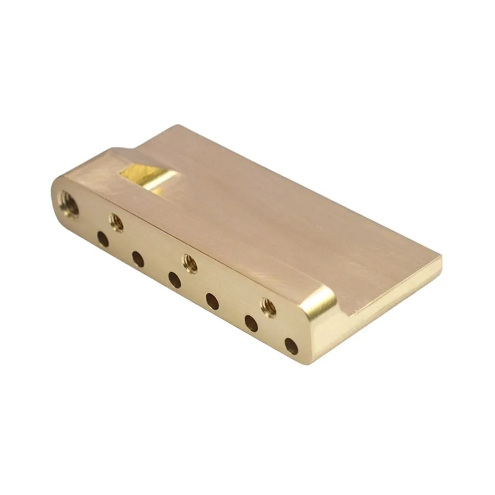 A06F-6Mm Thread Hole Solid Brass Block Electric Guitar Bridge Tremolo System Brass Base Plate For ST Stratocaster Parts