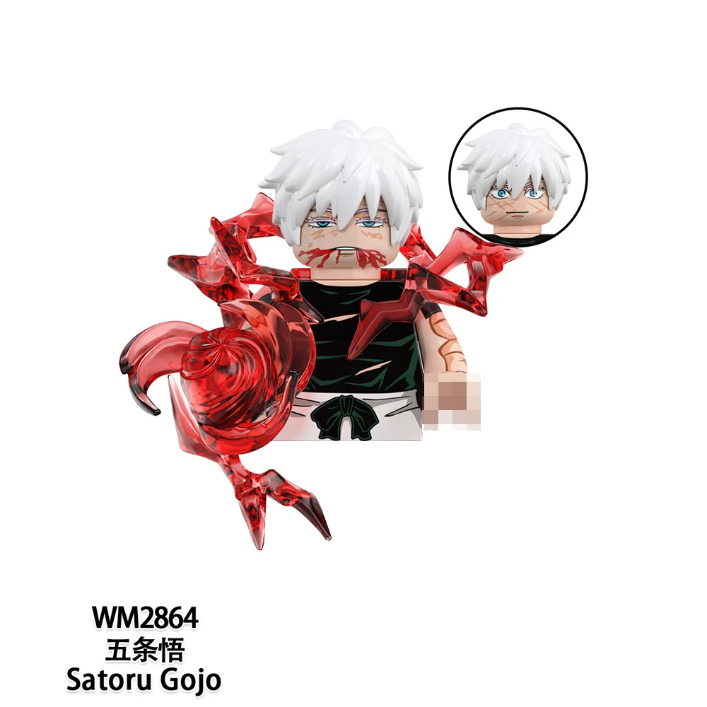 Satoru Gojo Fushiguro Megumi Ryomer Sukuna Compatible Action Figures Puzzle Cartoon Model Building Block Toys Birthday Gifts