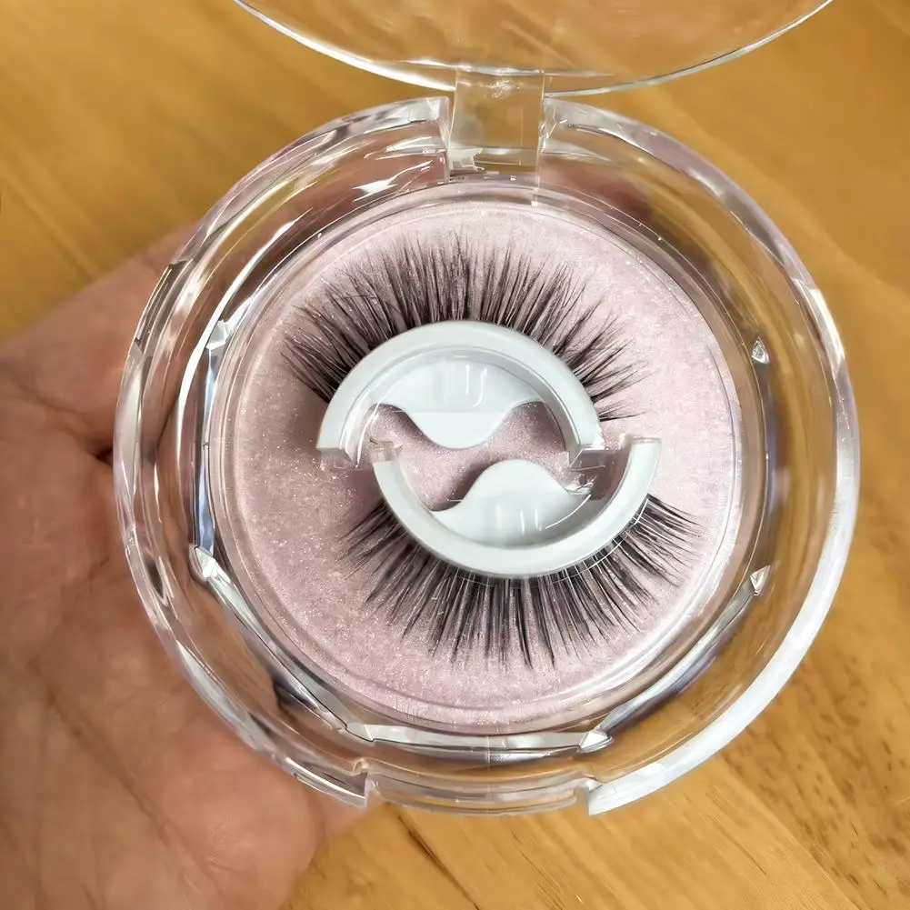 1 par de pestañas postizas autoadhesivas reutilizables, pestañas de visón sin pegamento, extensión 3D, 3 segundos para usar pestañas, herramienta de maquillaje