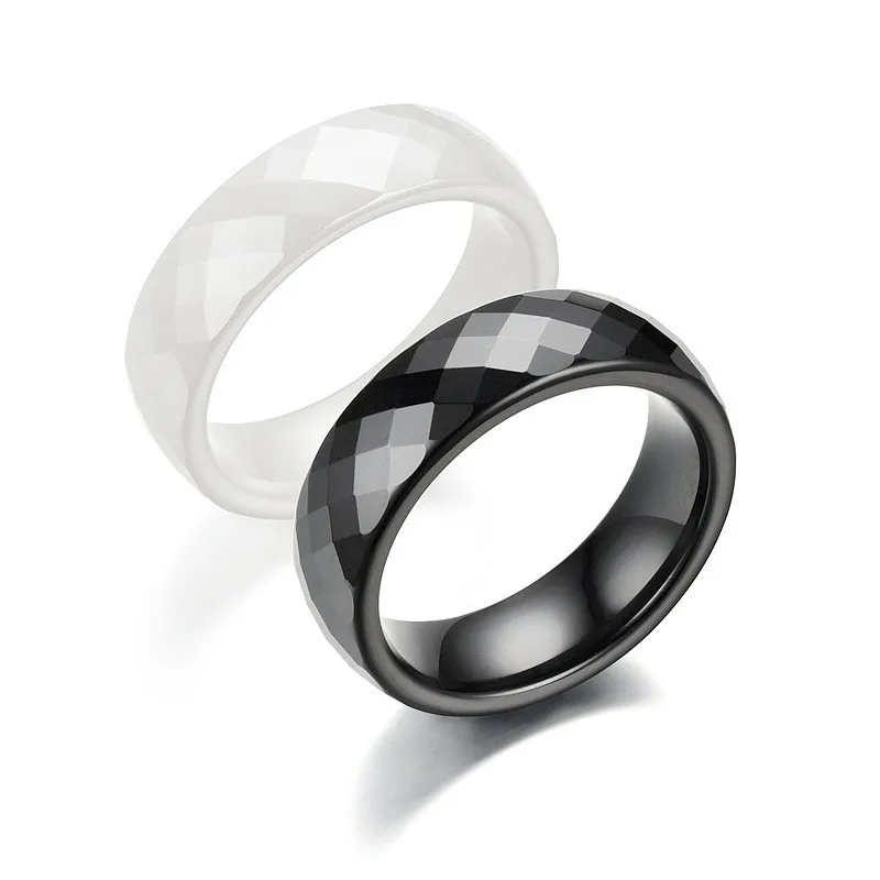 3/6mm Ceramic Rings For Women Men Black White Color Fashion Jewelry Finger Ring High Quality Gifts Wholesale