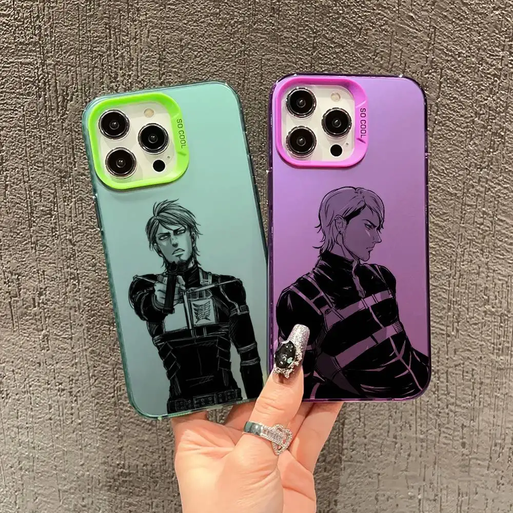 Jean Kirstein Attack on Titan  Phone Case For iPhone 17,16,15,14,13,12,11,Mini,Pro,E,MAX silver White Candy Matte Cover